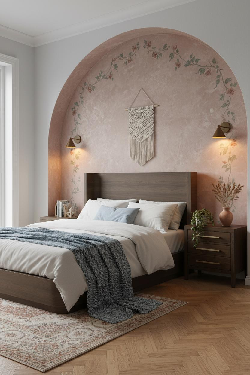 Cottage Core Bedroom Botanical Arch Vintage