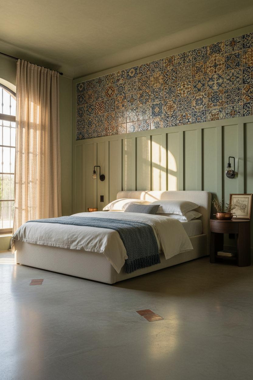 Mediterranean Bedroom Talavera Tile Hacienda