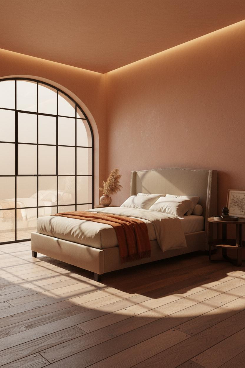 Mediterranean Bedroom Spanish Modern Terracotta
