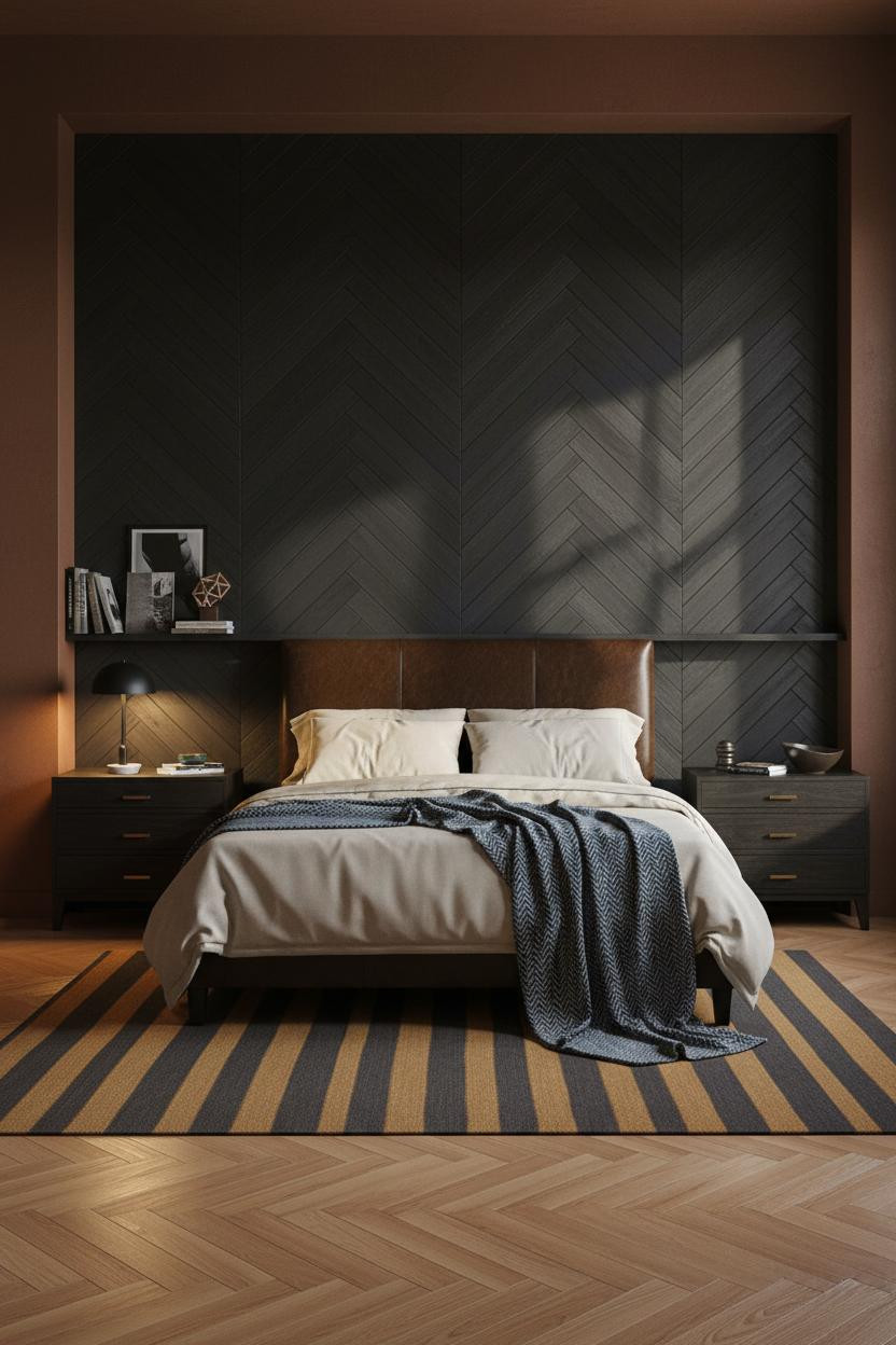 Dark Moody Bedroom Industrial Design