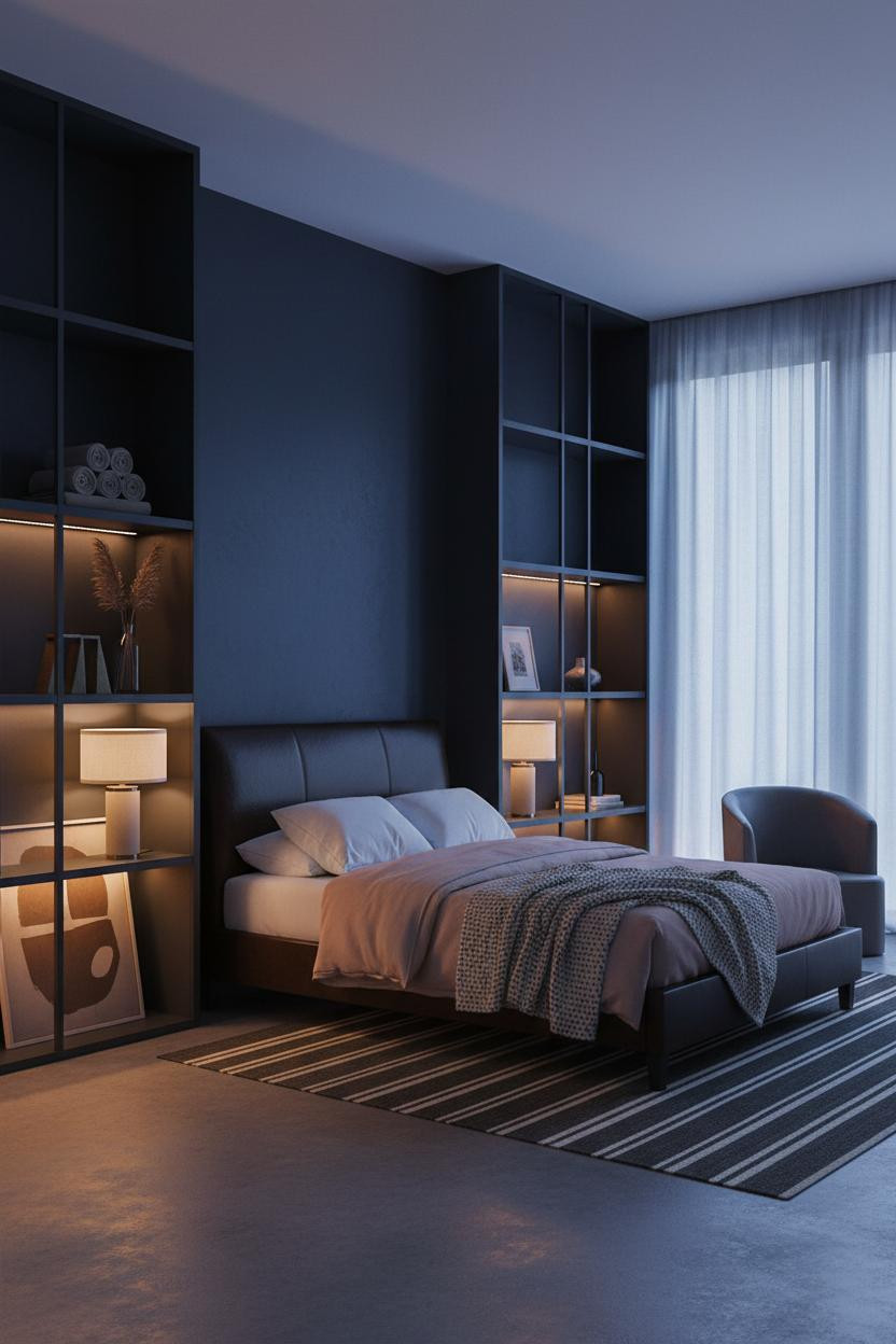Dark Moody Bedroom Japandi Small Spaces