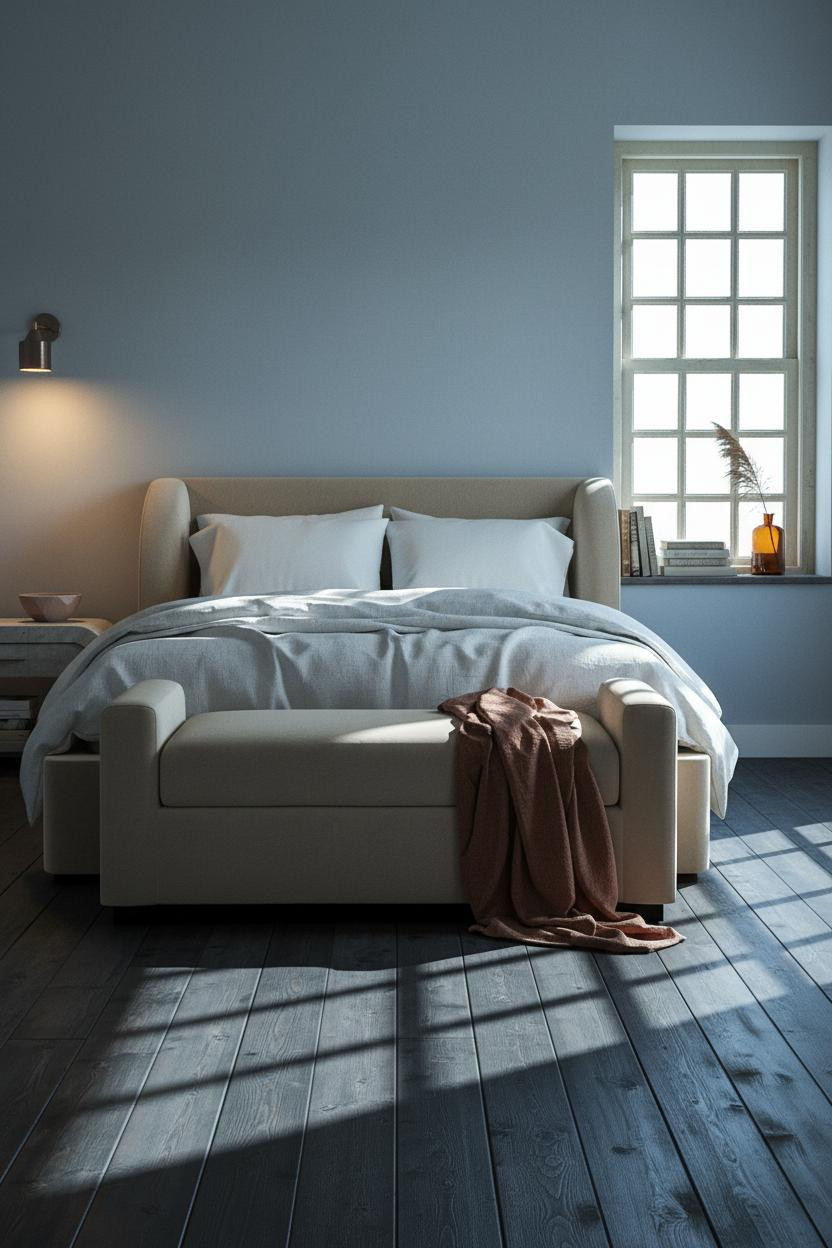Blue Cottage Bedroom Nordic Window