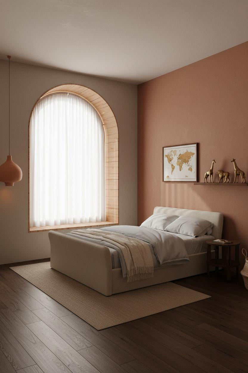 Luxury Kids Bedroom Mediterranean Arched Alcove