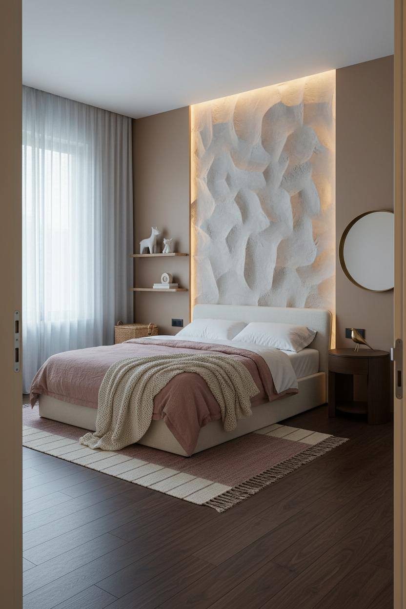 Luxury Kids Bedroom Japandi Plaster Wall