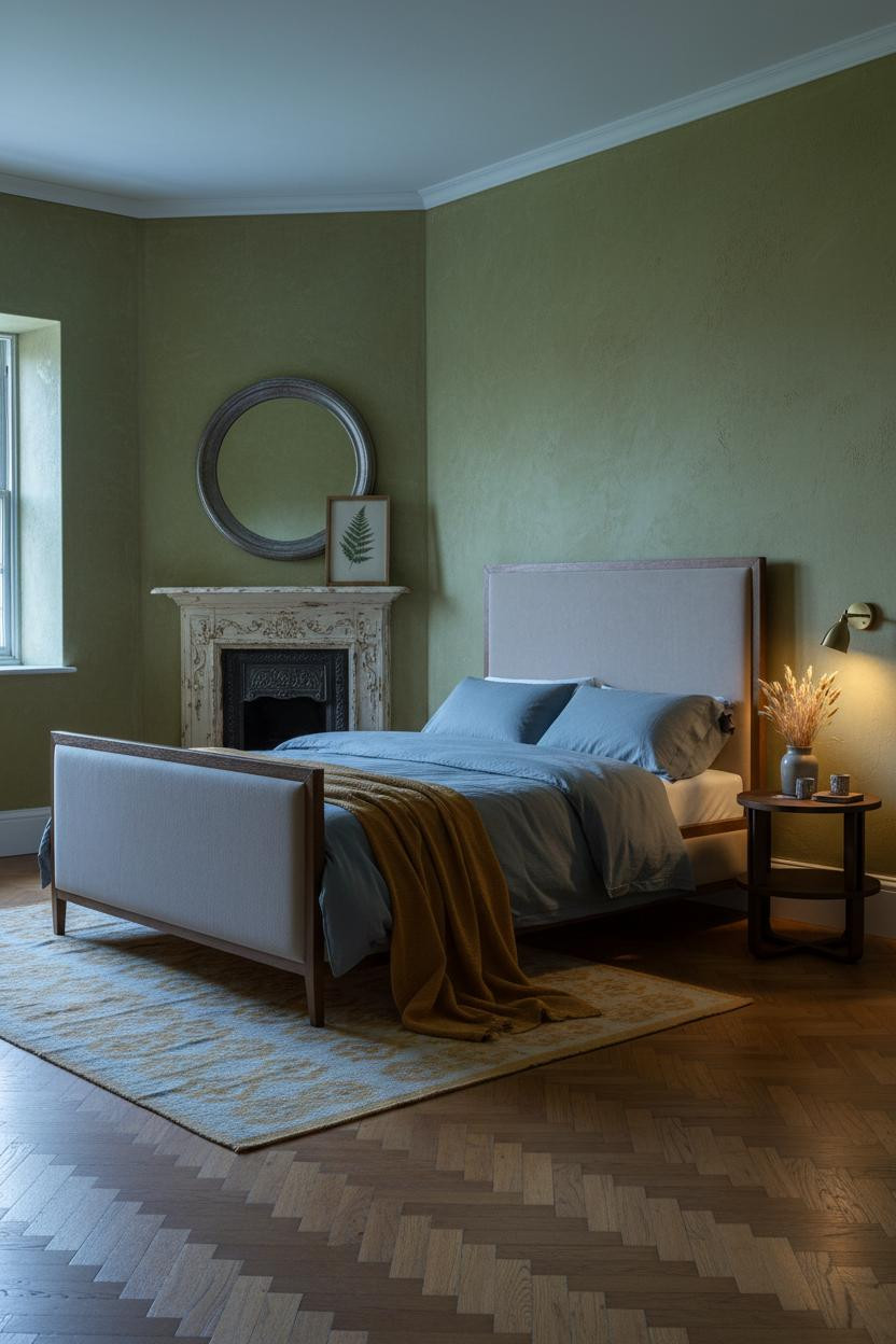 Vintage Cottagecore Bedroom Grandmacore Fireplace