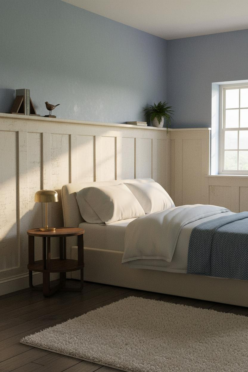 Vintage Cottagecore Bedroom Grandmacore Wainscoting