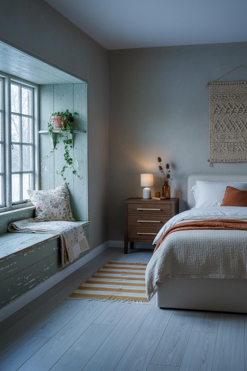 Vintage Cottagecore Bedroom Grandmacore Window Seat