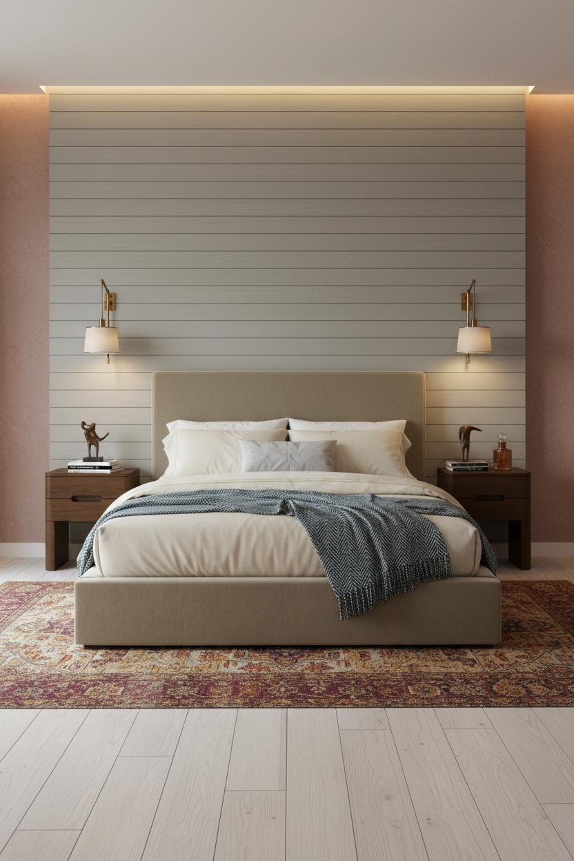 Modern Eclectic Bedroom Shiplap Vintage