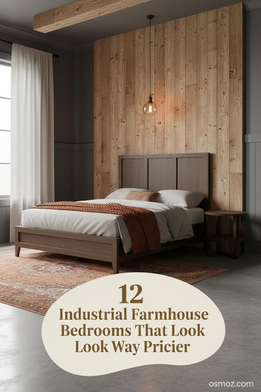 12+ Industrial Farmhouse Bedrooms That Feel Collected Rather Than Decorated