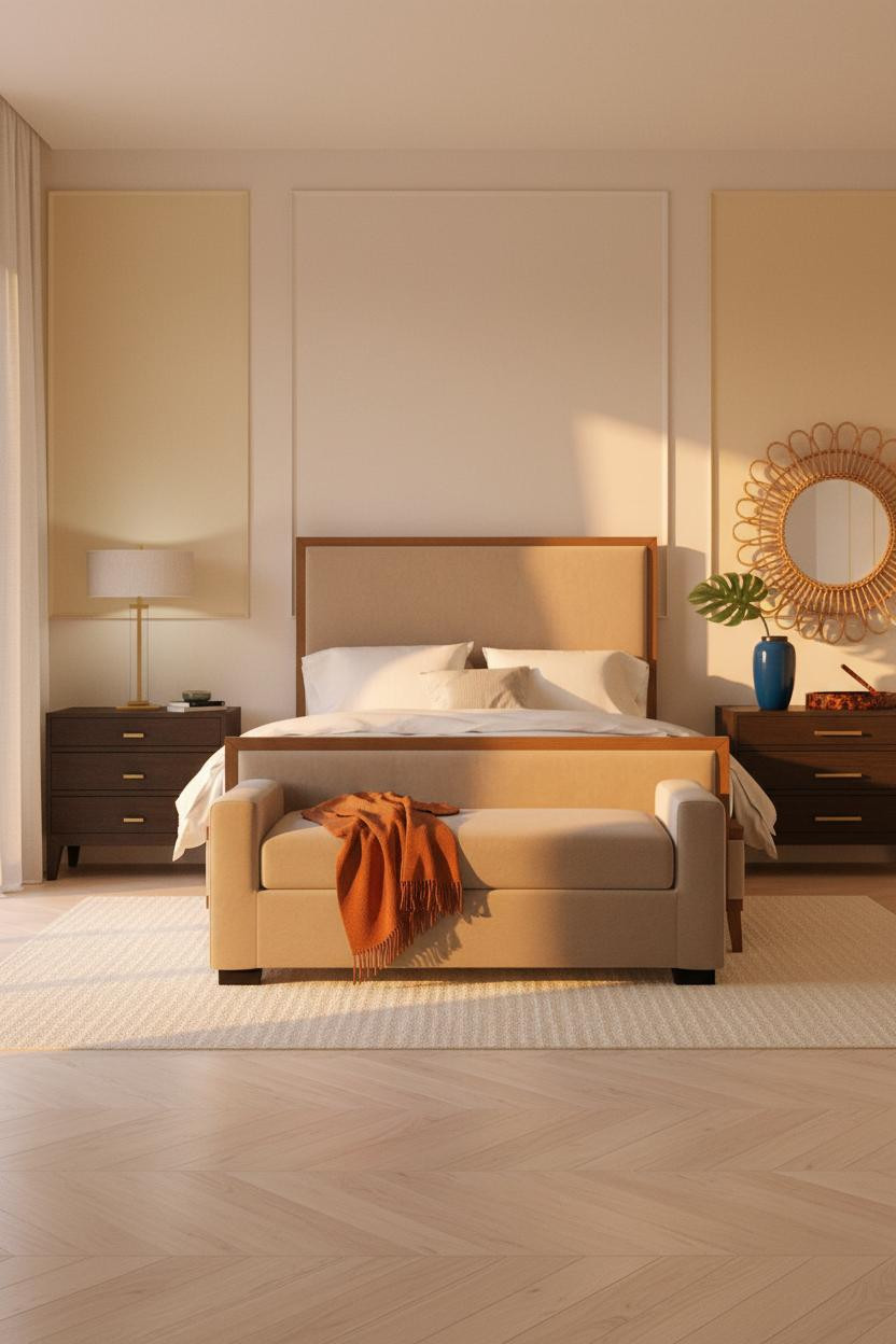 Palm Beach Bedroom Board and Batten Rattan