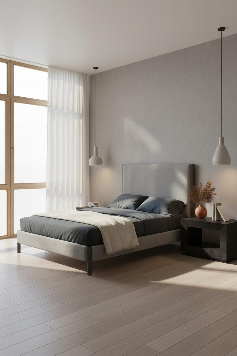 Modern Nightstand Minimalist Bedroom Japandi