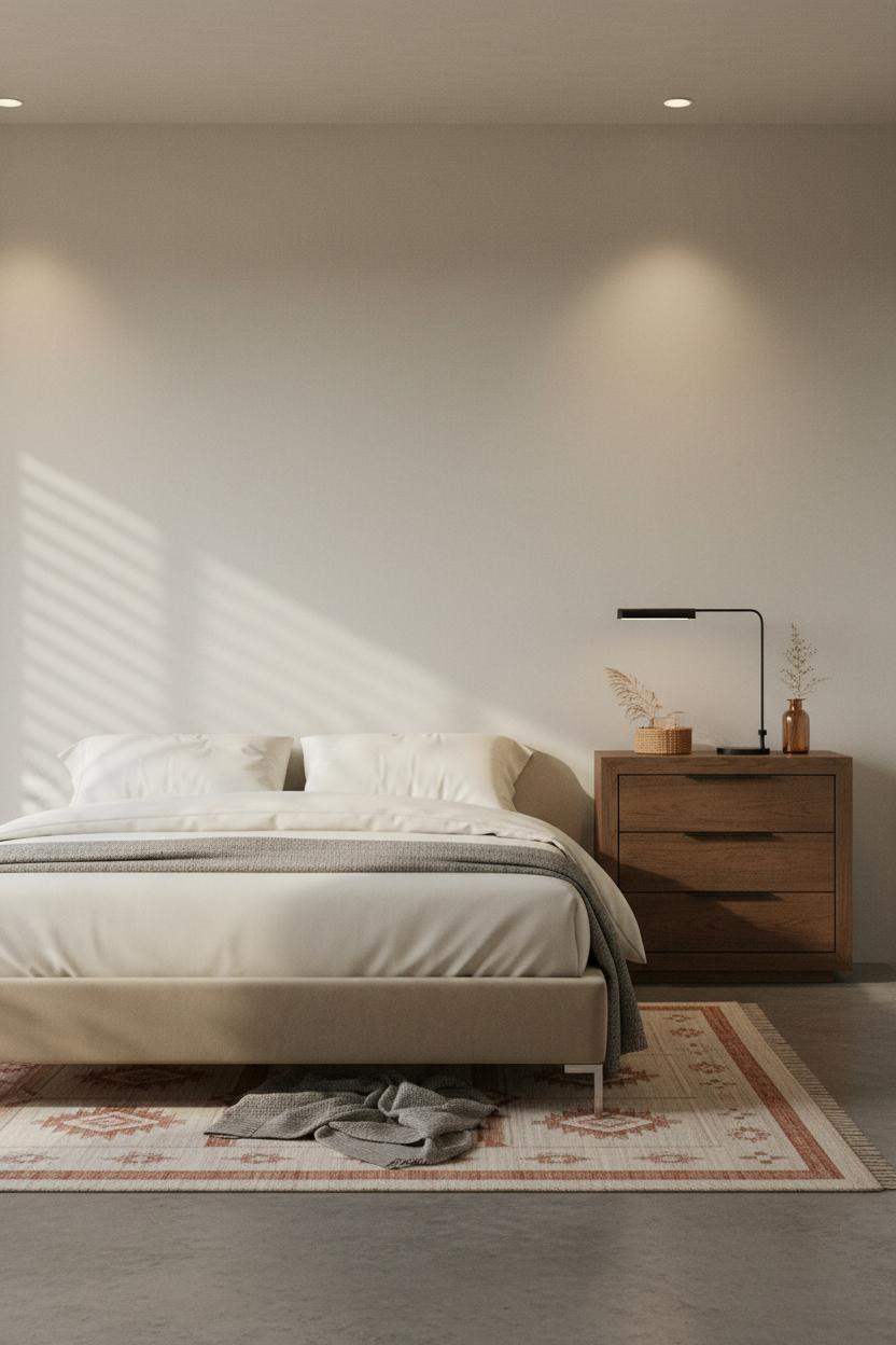 Modern Nightstand Walnut Floating Drawer