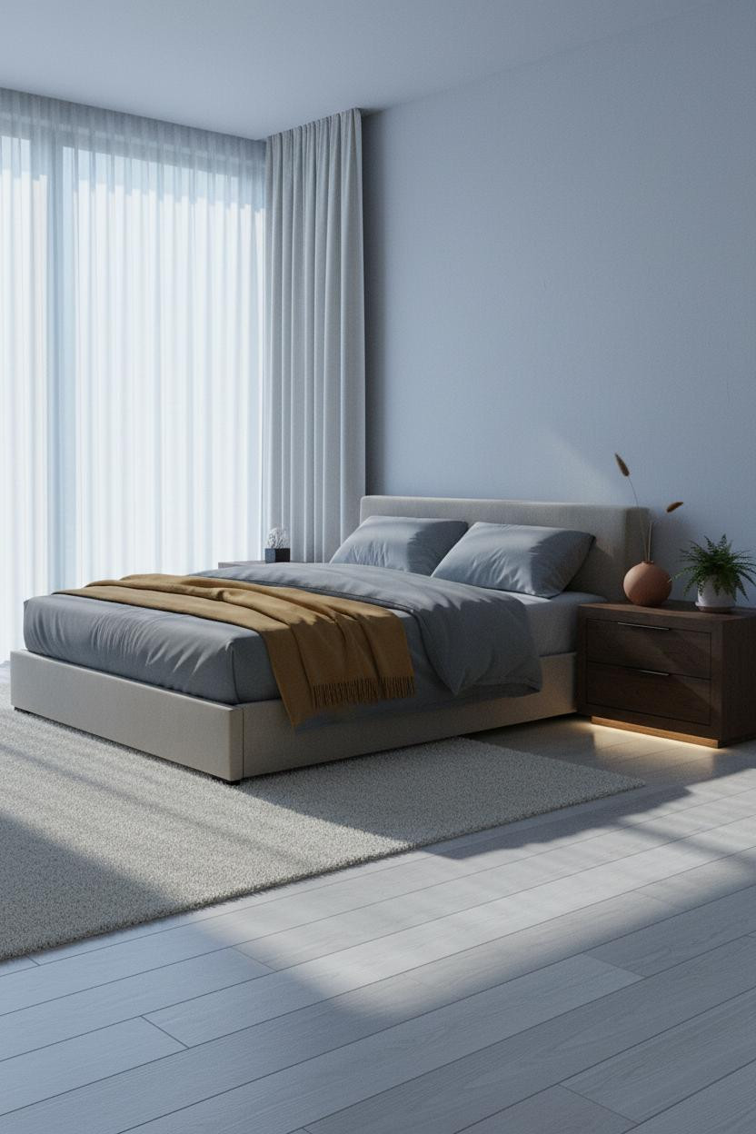 Modern Nightstand Japandi Bedroom Design