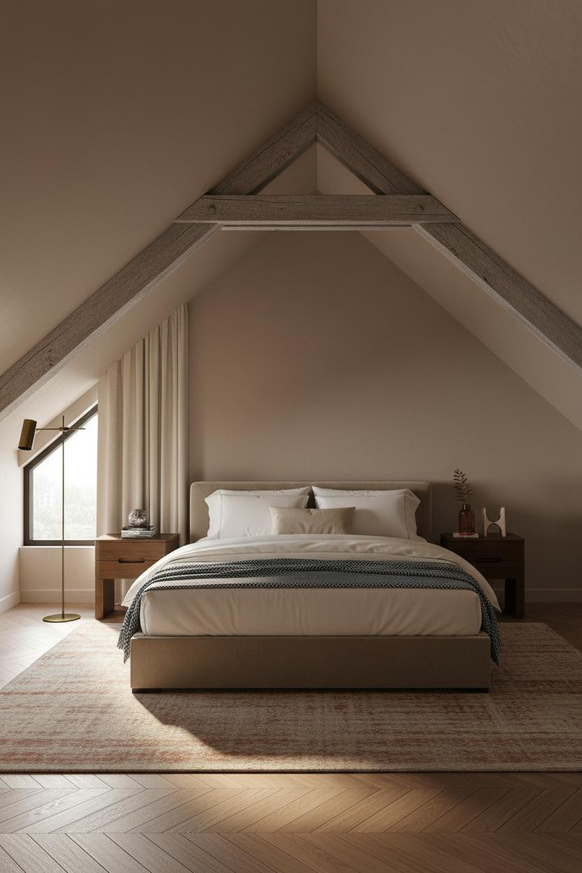 Mezzanine Bedroom Sloped Ceiling Loft
