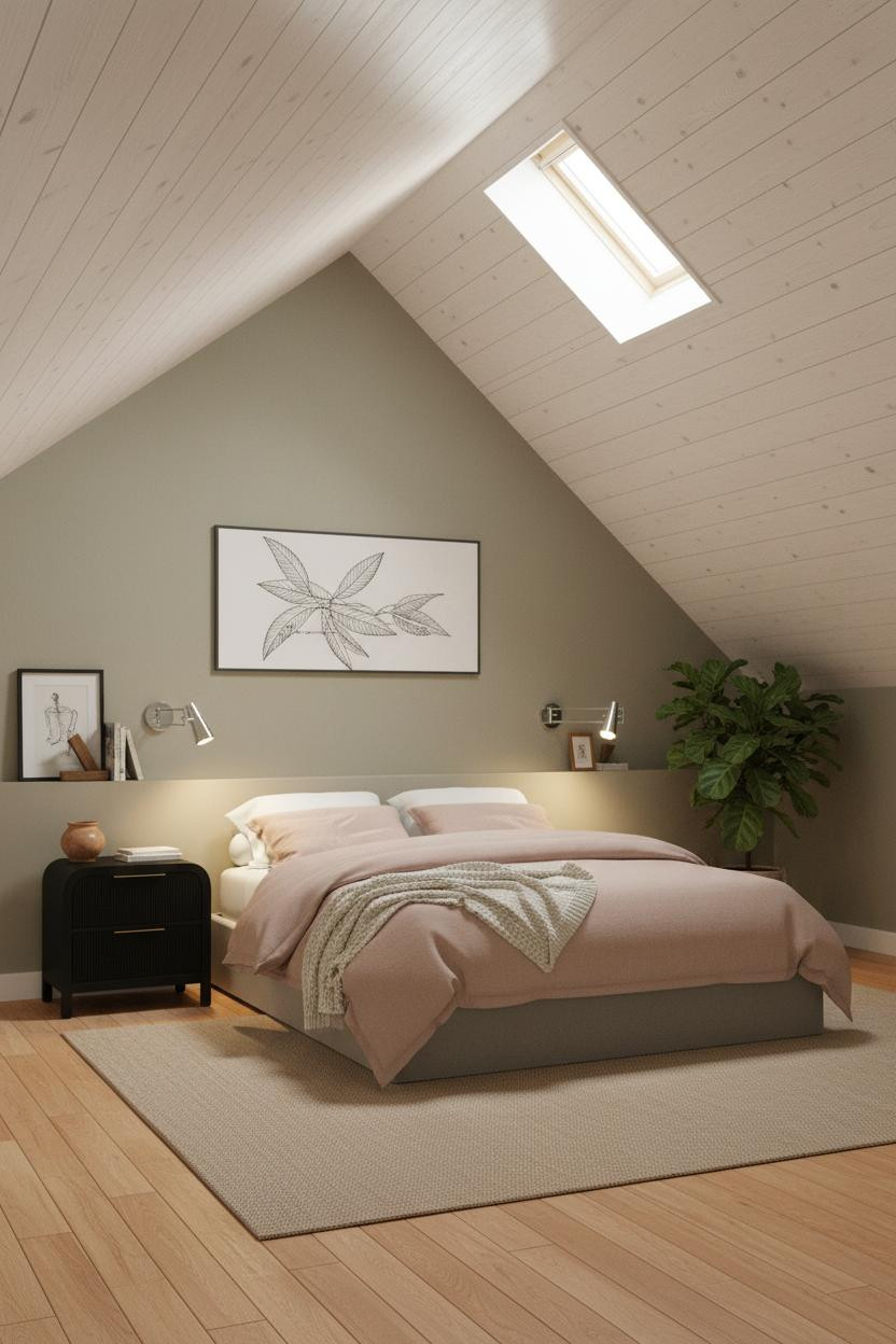 Mezzanine Bedroom Gabled Pitched Ceiling Loft
