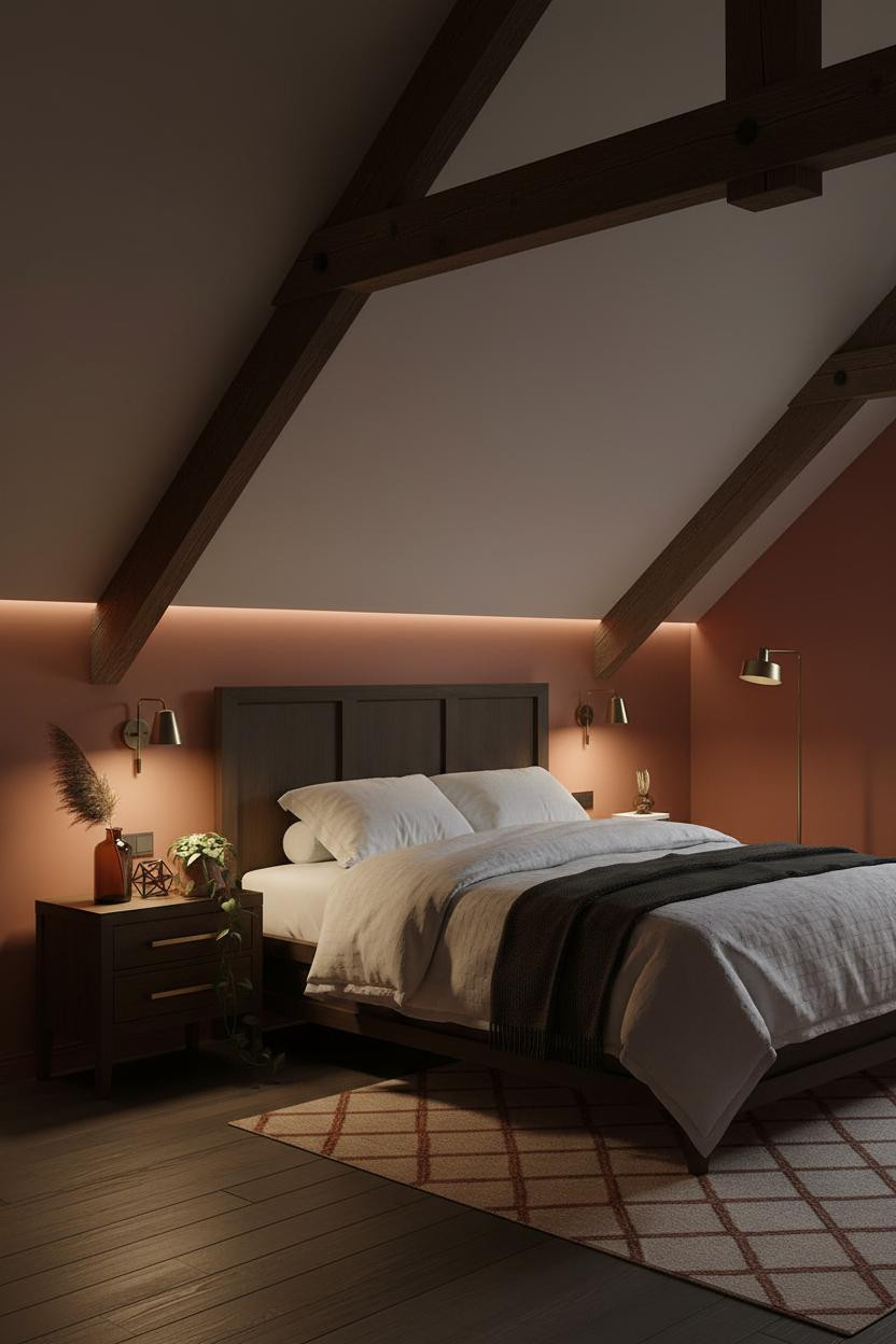 Mezzanine Bedroom Wood Bed Loft