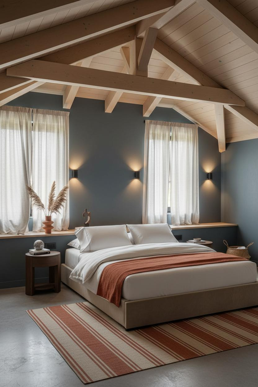 Mezzanine Bedroom Attic Loft Design