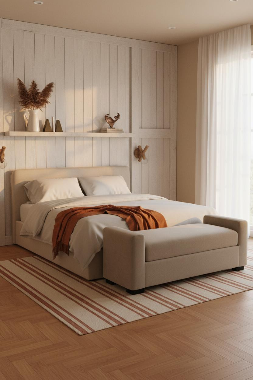 Beach House Bedroom Coastal Board Batten
