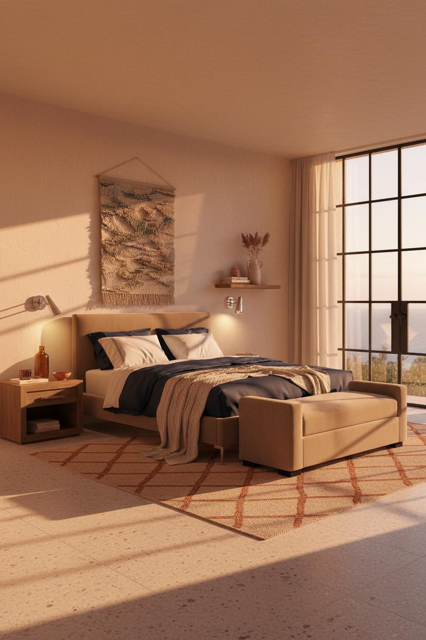 Beach House Bedroom Coastal Crittall Window Sunset