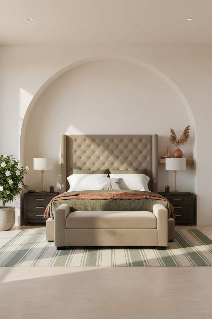 Beach House Bedroom Coastal Arched Niche