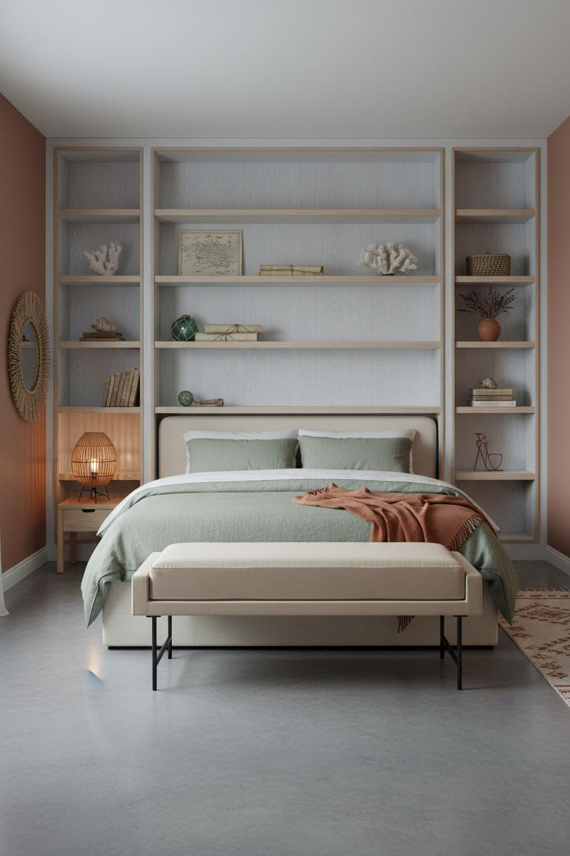 Beach Theme Bedroom Coastal Shelving