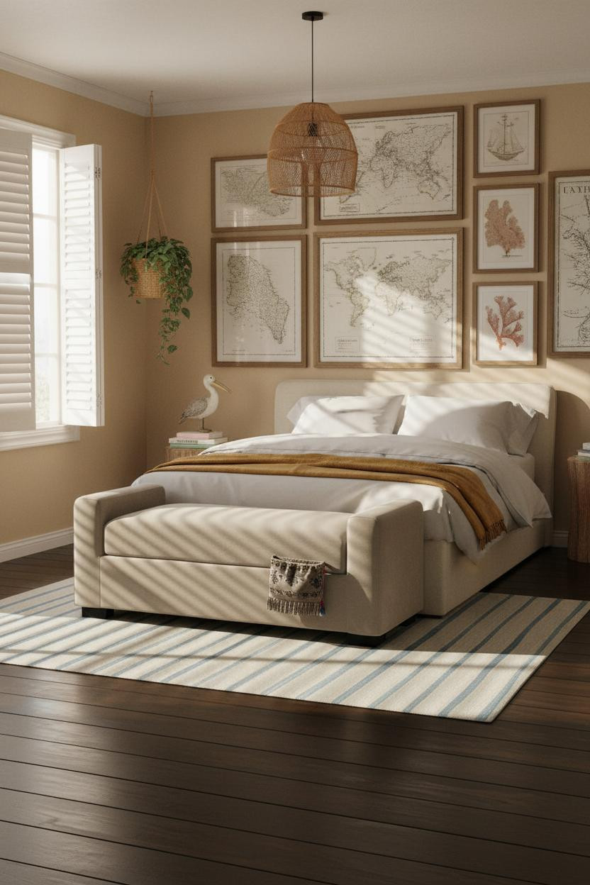 Beach Theme Bedroom Coastal Gallery Wall