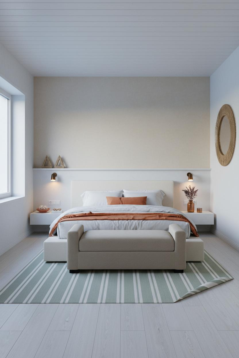 Beach Theme Bedroom Coastal Teen Wainscoting