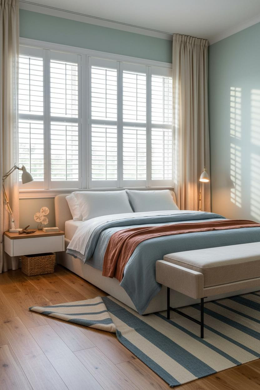 Beach Theme Bedroom Coastal Shutters