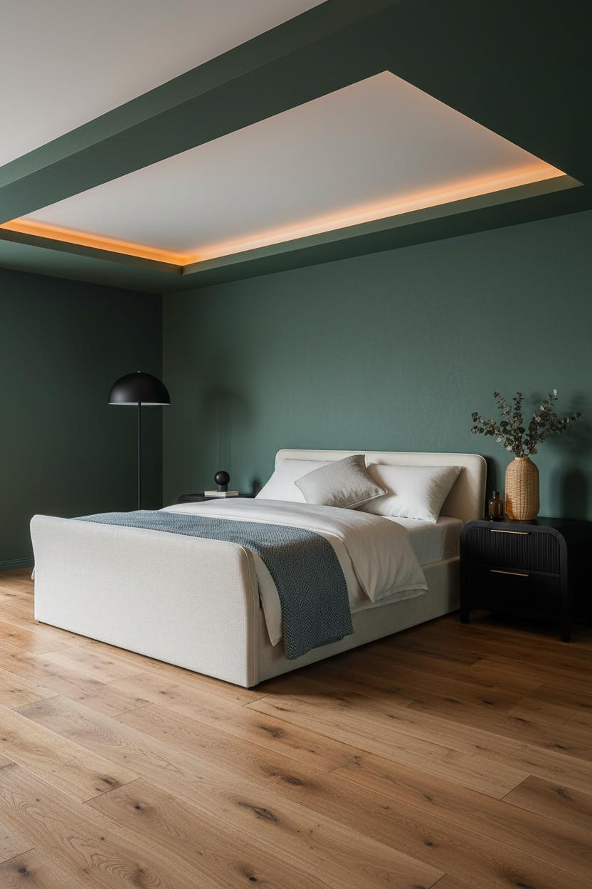 Luxury Bedroom Pop Ceiling Geometric Soffit