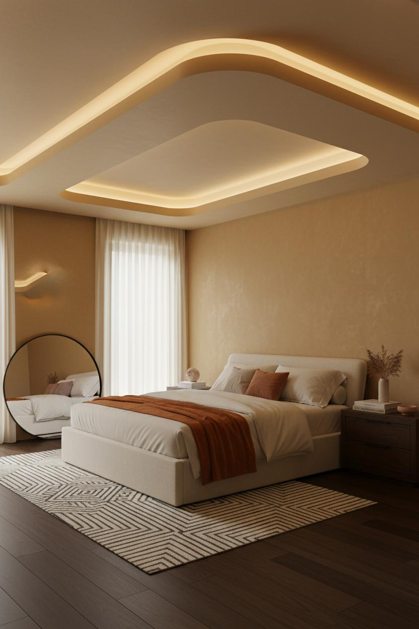 Luxury Bedroom Pop False Ceiling Modern