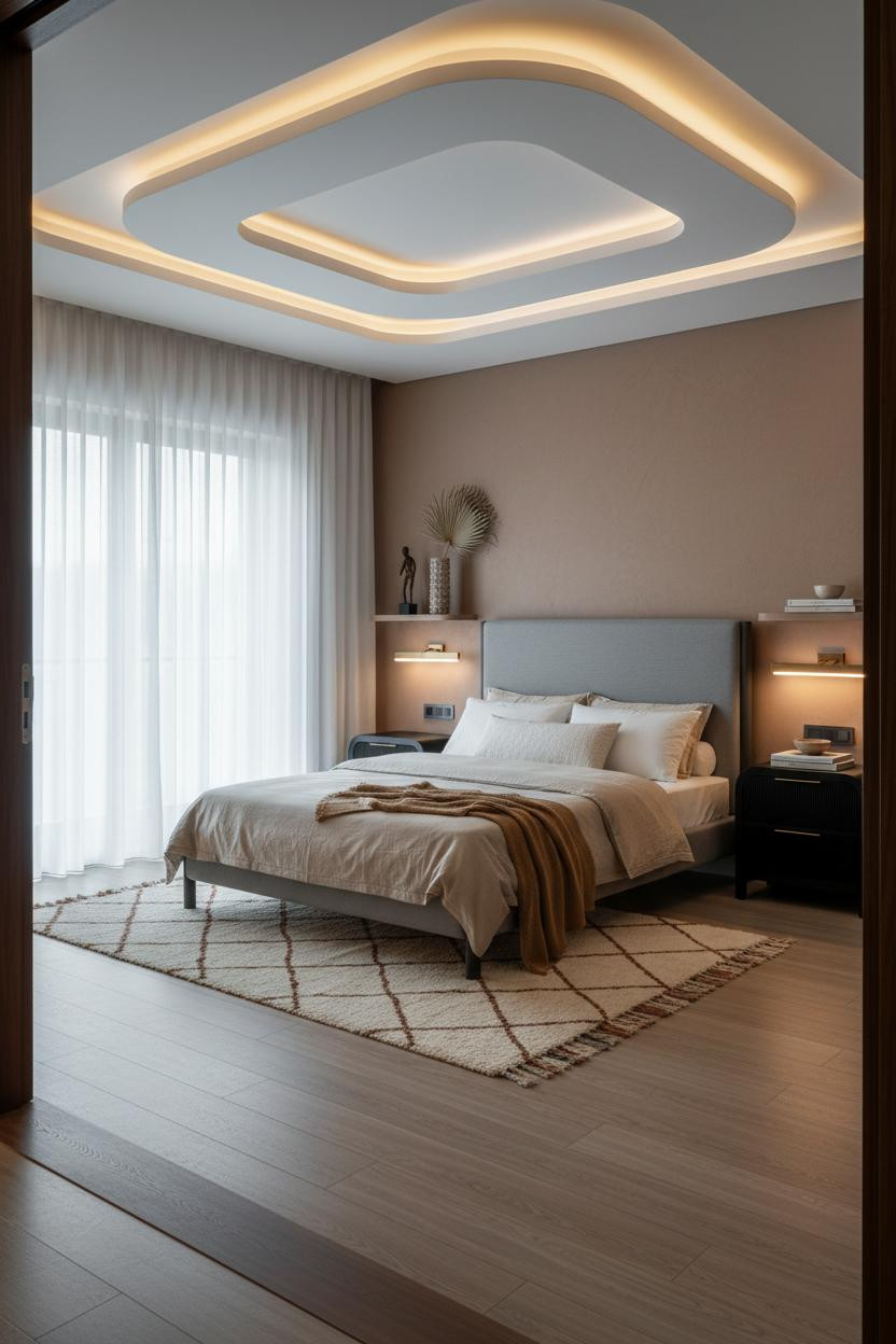 Luxury Bedroom Pop Ceiling LED Cove Lighting