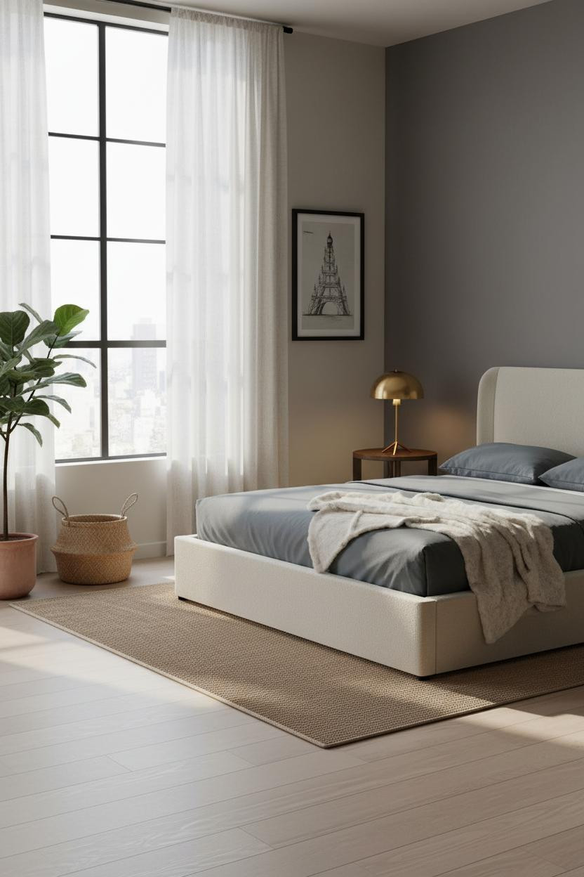 Modern Studio Apartment Bedroom Window Light
