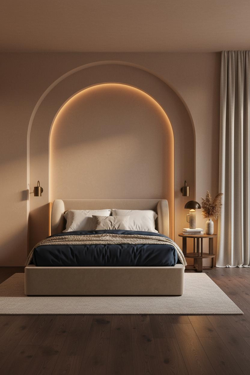 Earth Tone Bedroom Warm Neutral Plaster