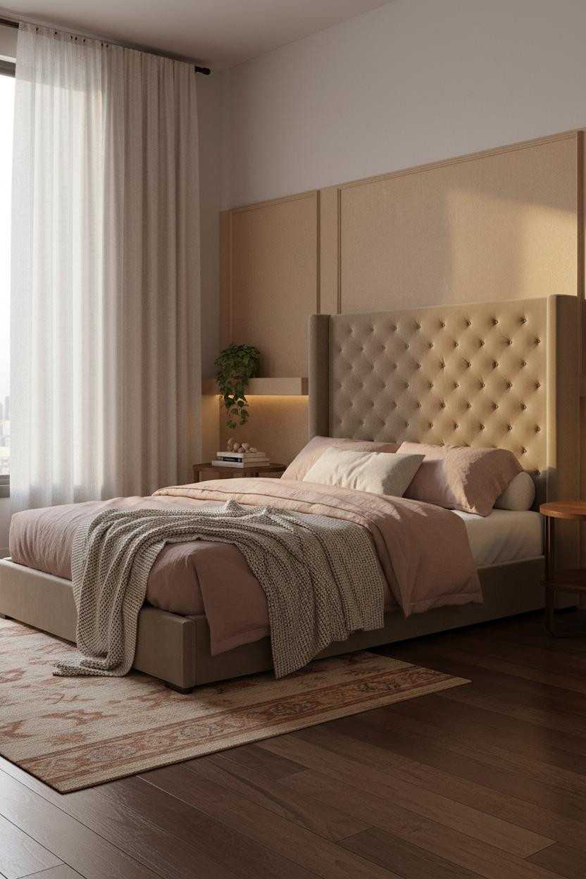 Bedroom Earth Tones Warm Neutral Camel Plaster