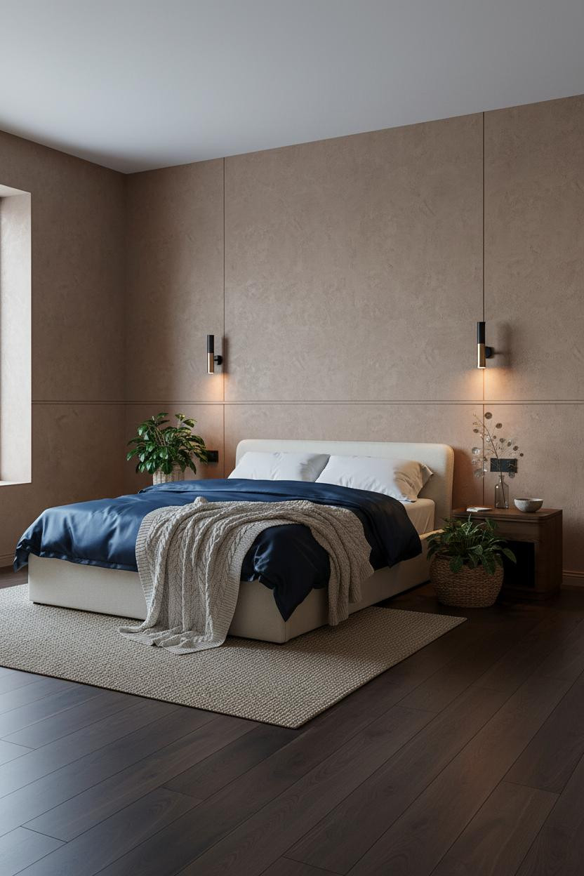 Transitional Bedroom Wainscoting Modern European
