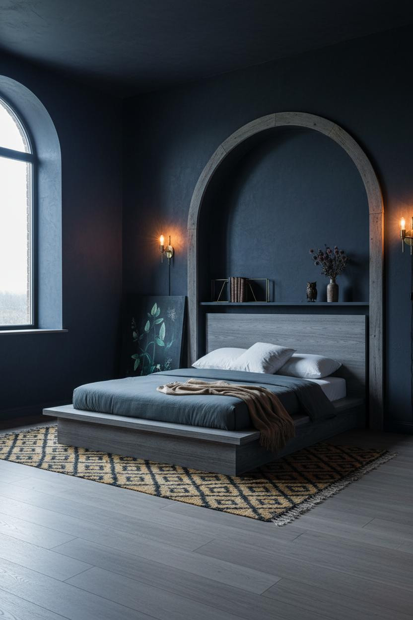Dark Cottagecore Bedroom Arch Alcove