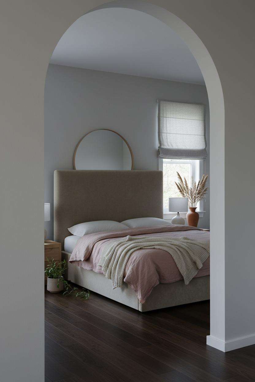 Minimalist Bedroom Arched Niche Neutral