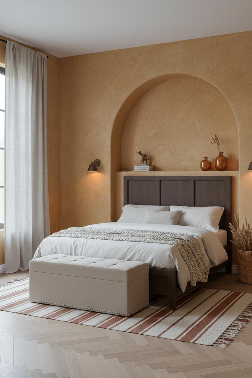 Earthy Boho Bedroom Ochre Arch Natural Light