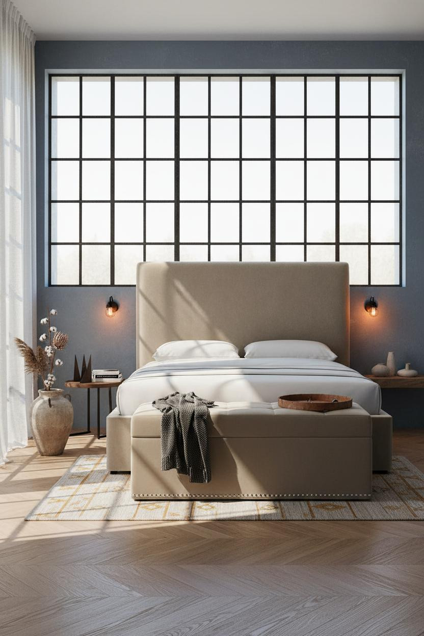 Earthy Boho Bedroom Natural Light