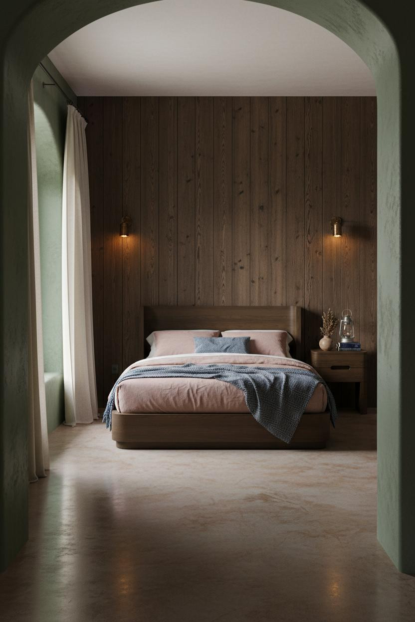 Hacienda Bedroom Spanish Revival Dark Wood