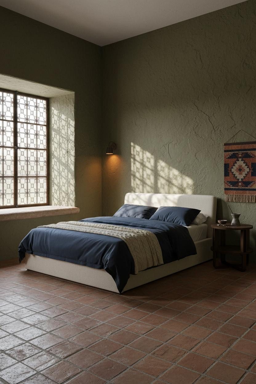 Hacienda Bedroom Spanish Colonial Adobe
