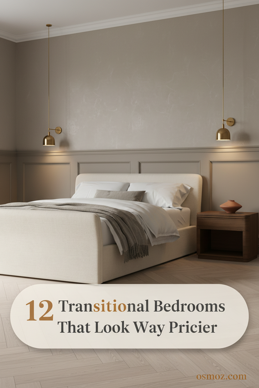 12+ Transitional Bedrooms That Feel Collected Rather Than Decorated