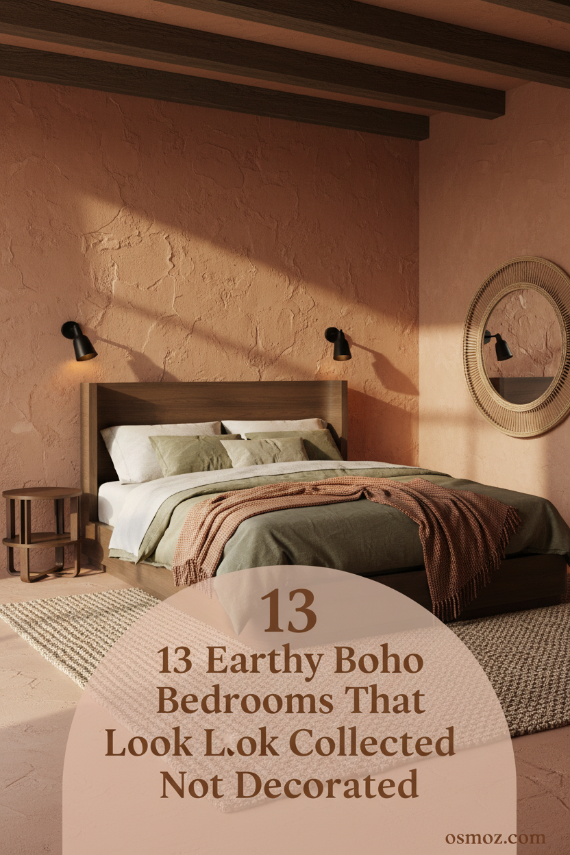 13+ Earthy Boho Bedrooms That Feel Collected Rather Than Decorated
