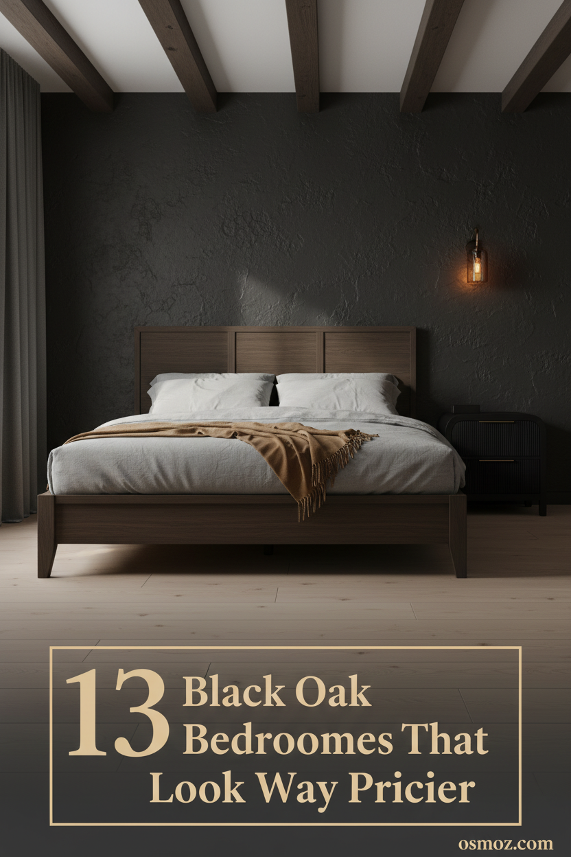 13+ Black and Oak Bedrooms That Feel Collected, Not Decorated