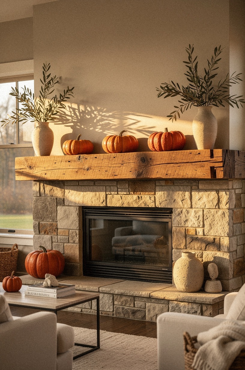 Mount a chunky reclaimed beam mantel