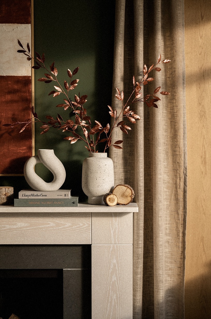 Swap orange leaves for muted copper stems