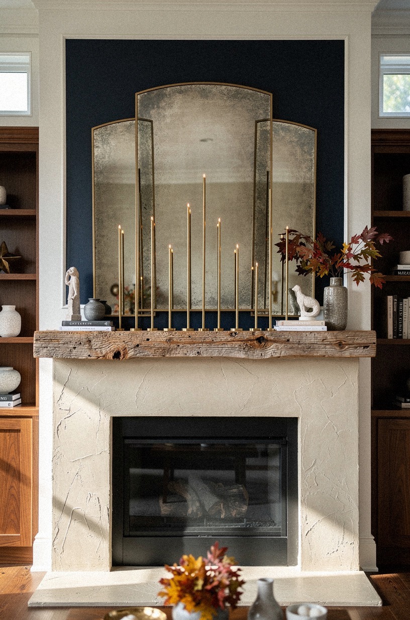 Why do smoky mirrors double the firelit feeling?