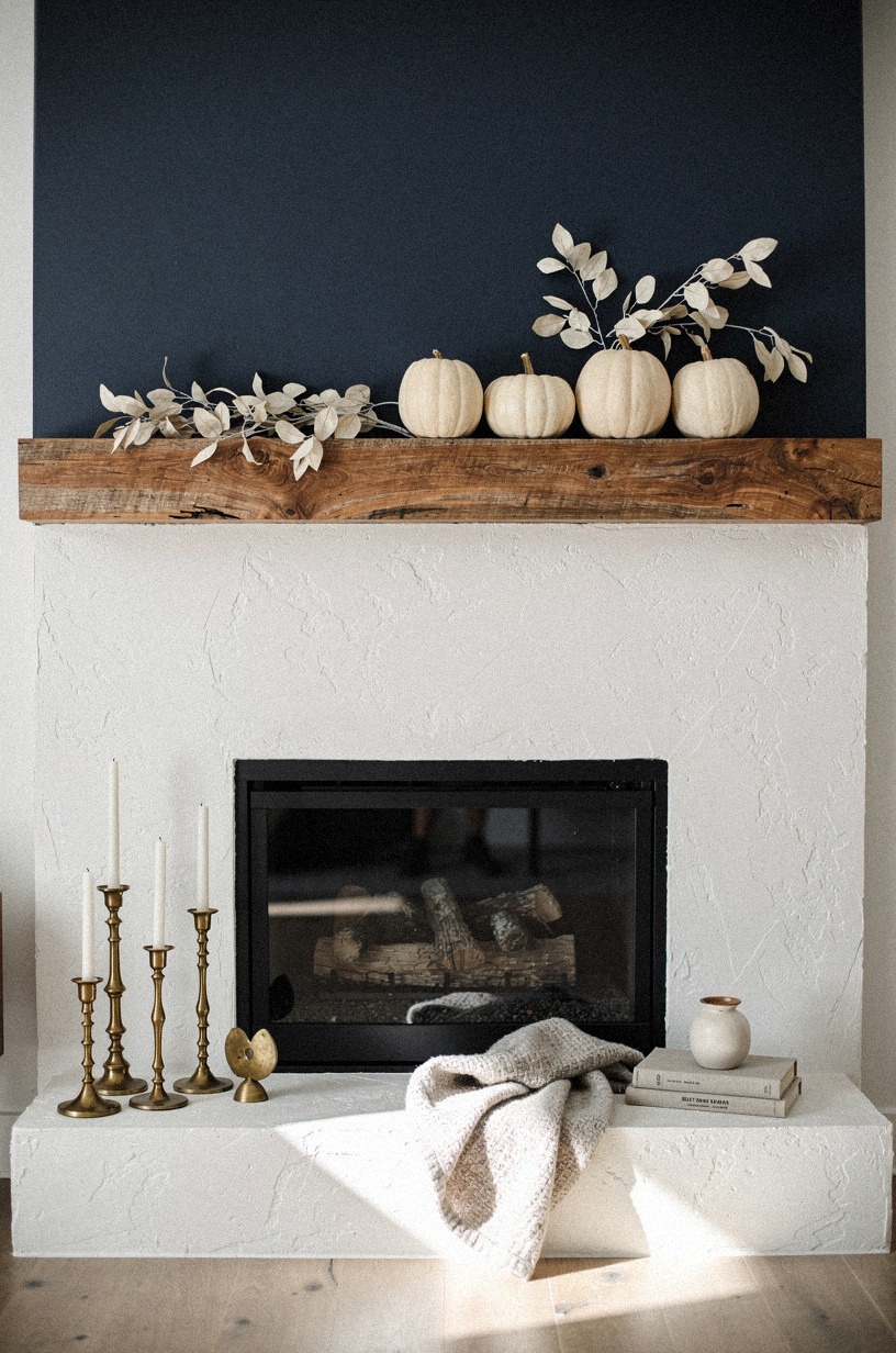 Moved brass accents down to the hearth
