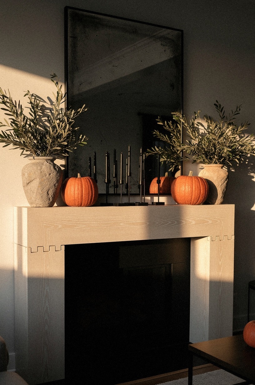 11 Dark & Moody Fall Mantel Ideas That Add Autumn Depth