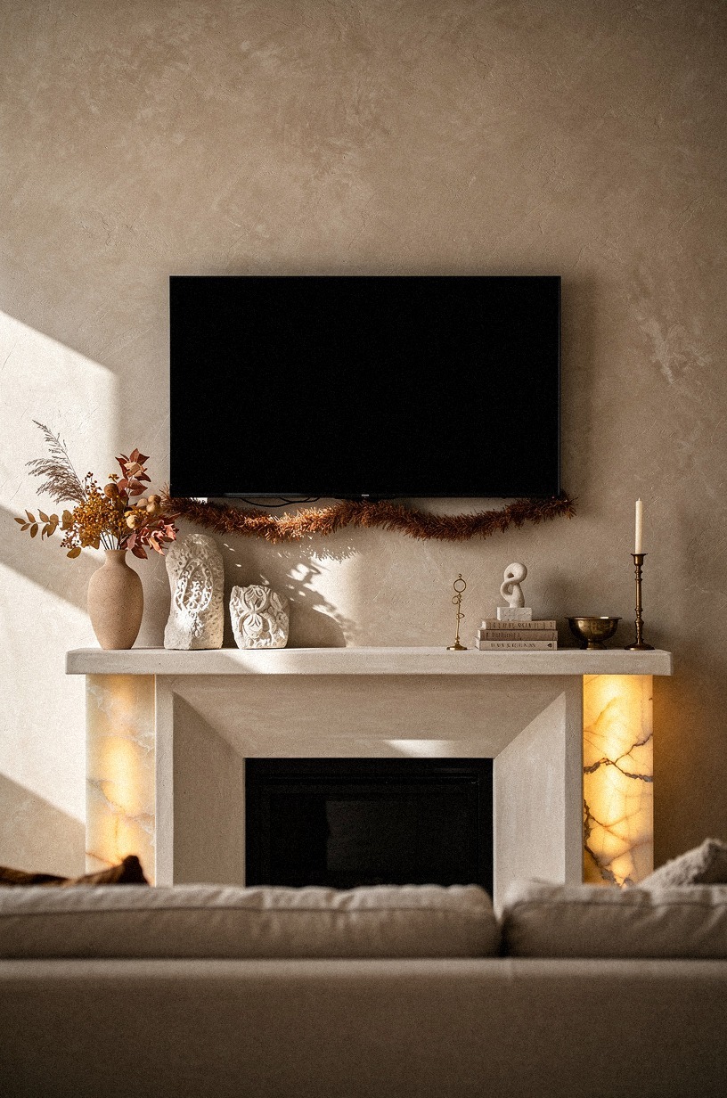 Run a skinny garland under the screen